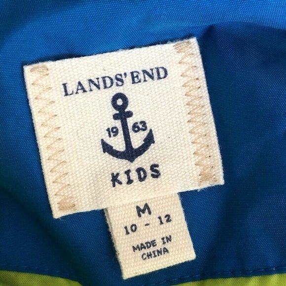 Lands End Jacket Hooded Blue Removable Liner M - Picture 12 of 12